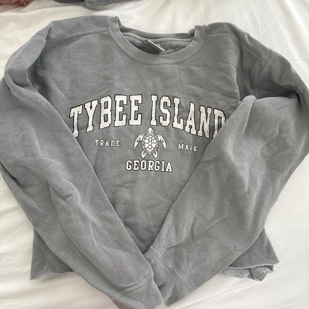 Comfort Colors Gray Sweatshirt Tybee Island Design